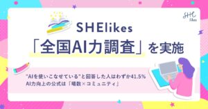 【SHElikesが「全国AI力調査」を実施】生成AI利用者は約7割に広がる一方、「使いこなせている」は約4割。仕事の成果につなげる「AI力向上」の公式は「場数×コミュニティ」