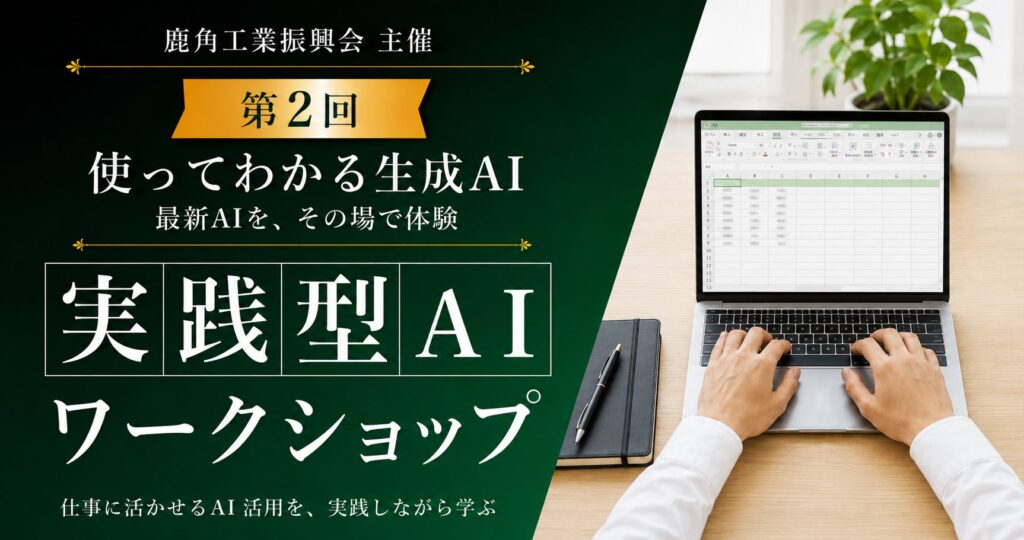 【秋田県鹿角市】AIを「知っている」から「使いこなす」へ。3ヶ月連続「実践型AIワークショップ」の第2回を8月に開催