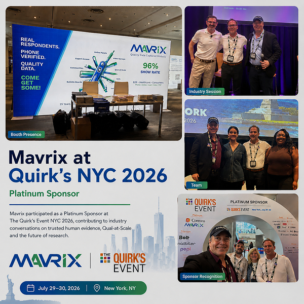 Mavrix 亮相 Quirk's New York，强调 AI 时代可信真人证据的重要性