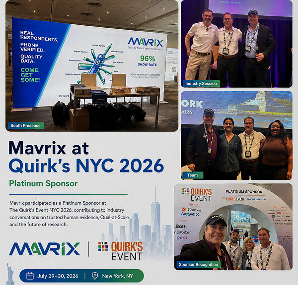 Mavrix、Quirk's New YorkでAI時代における「信頼できる人間によるエビデンス」の重要性を主張