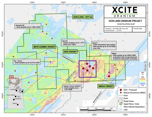 Xcite Uranium、サスカチュワン州ドン・レイク・ウランプロジェクトの最初の掘削孔で最大51978 cpsの放射能異常を報告