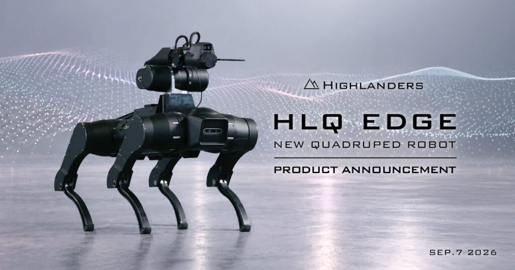 賢くパワフルな国産４足歩行ロボット「HLQ EDGE」を発表。耐荷重60kg、フィジカルAIにより段差・溝地形を走破