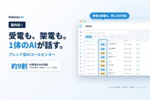 【国内初※】受電も架電も1体のAIが担う「ブレンド型AIコールセンター」を東大発Rabona AIが提供開始。人と聞き分けられない自然な音声で対話し、後処理まで自動化