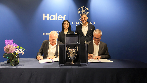 Haier、UEFAチャンピオンズリーグとのグローバルパートナーシップを発表
