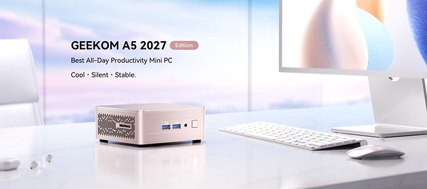 GEEKOM、持続的な生産性を実現する「A5 2027 Edition」ミニPCを発売