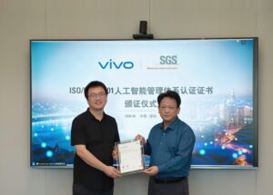 vivo获颁SGS ISO/IEC 42001认证  智能终端行业AI治理迈入体系化新阶段