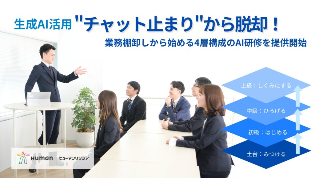 生成AI活用の “チャット止まり” からの脱却をめざす法人向けAI研修の提供を開始