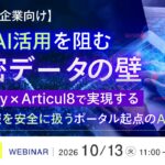 『【再放送】【中堅・大企業向け】生成AI活用を阻む機密データの壁』というテーマのウェビナーを開催