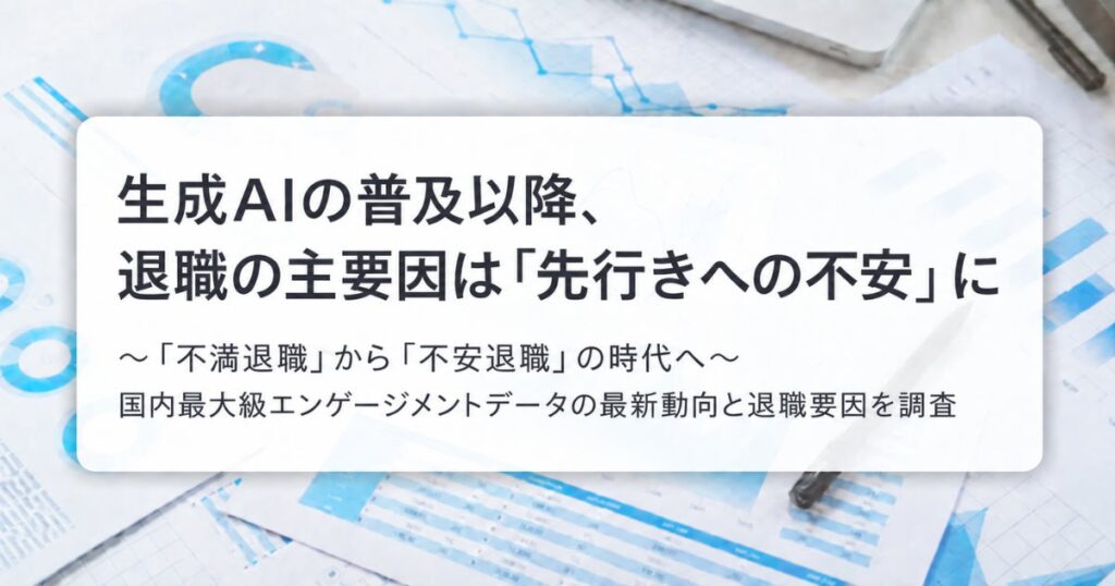 生成AIの普及以降、従業員の「先行きへの不安」の表出が顕著に