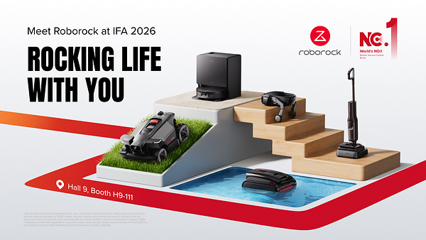 Roborock、IFA 2026で「人間中心の清掃」の概念を再定義：リビングからプールまで、包括的なエコシステムを披露