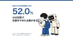 就活生のAI活用実態調査を公開｜生成AIで就活した学生の52.0%、AIの回答で「見送り・辞退した企業がある」｜PromptCensus