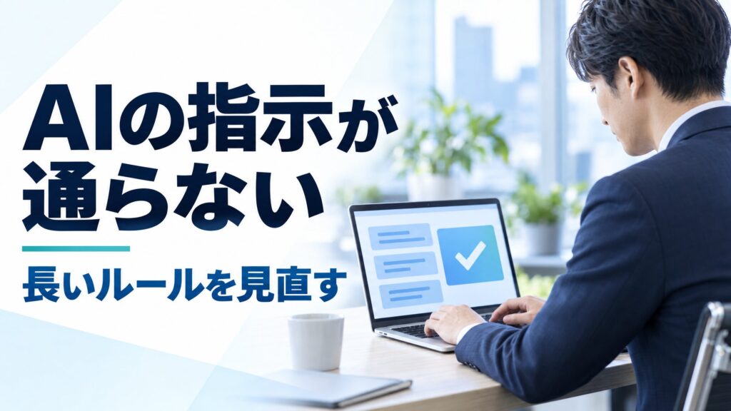 AIに指示が通らない現場へ、長すぎるルールを見直す無料資料を公開